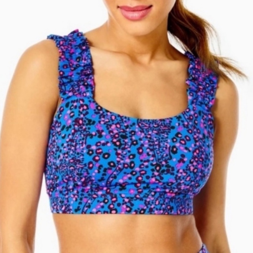 NWT Lilly Pulitzer Luxletic Karena Sports Bra Tank "Growl and Prowl"